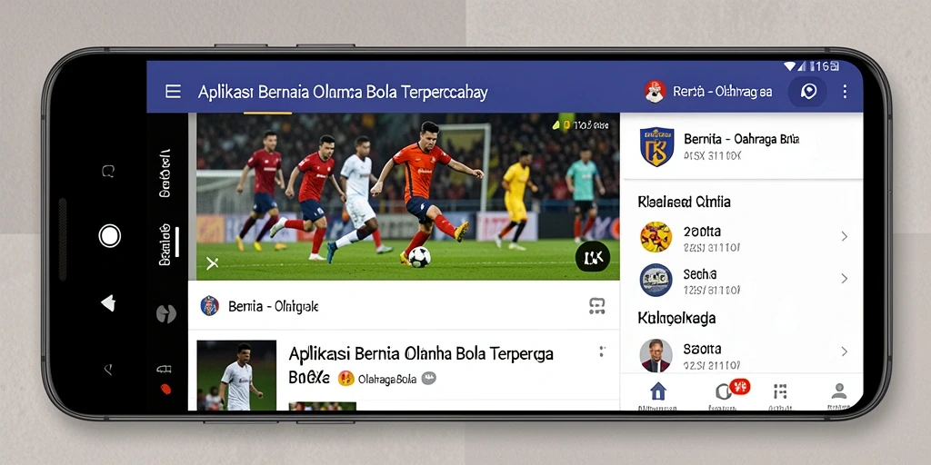 Screenshot utama 116X menampilkan antarmuka aplikasi Olahraga Bola yang menarik.