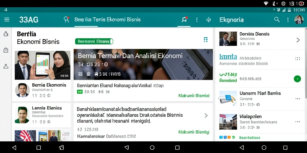 Tampilan antarmuka aplikasi 33AG yang bersih dan informatif.