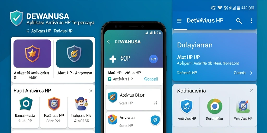 Antarmuka utama DEWANUSA yang menampilkan fungsi pemindaian antivirus.