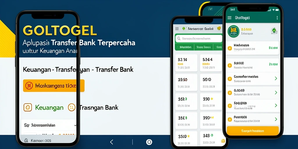 Tampilan antarmuka GOLTOGEL yang sederhana dan intuitif untuk Transfer Bank.