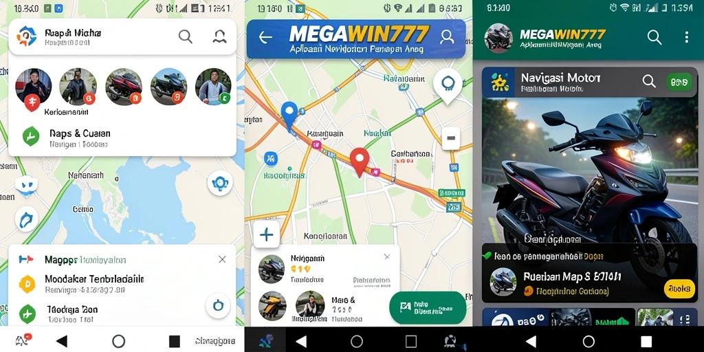 Antarmuka pengguna MEGAWIN777 untuk Navigasi Motor yang intuitif.