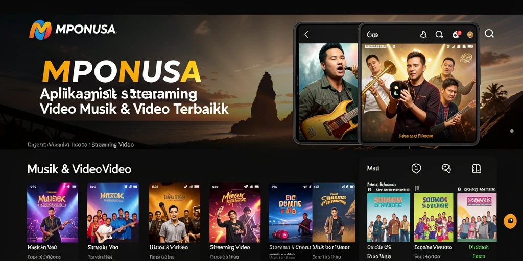 Tampilan antarmuka MPONUSA yang intuitif untuk Streaming Video.