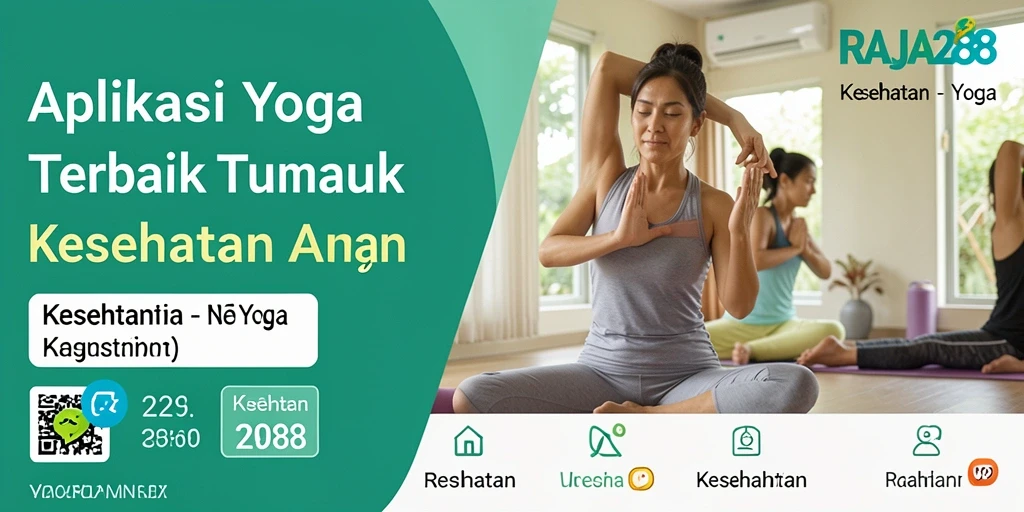 Screenshot aplikasi RAJA288 menampilkan berbagai pose Yoga.