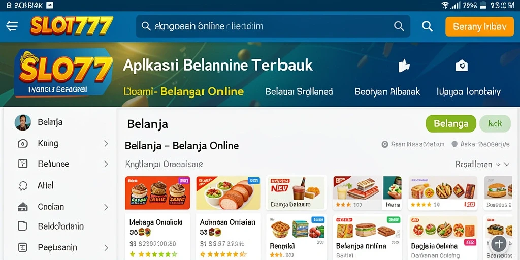 Antarmuka SLOT777 dengan berbagai pilihan belanja online yang menarik.