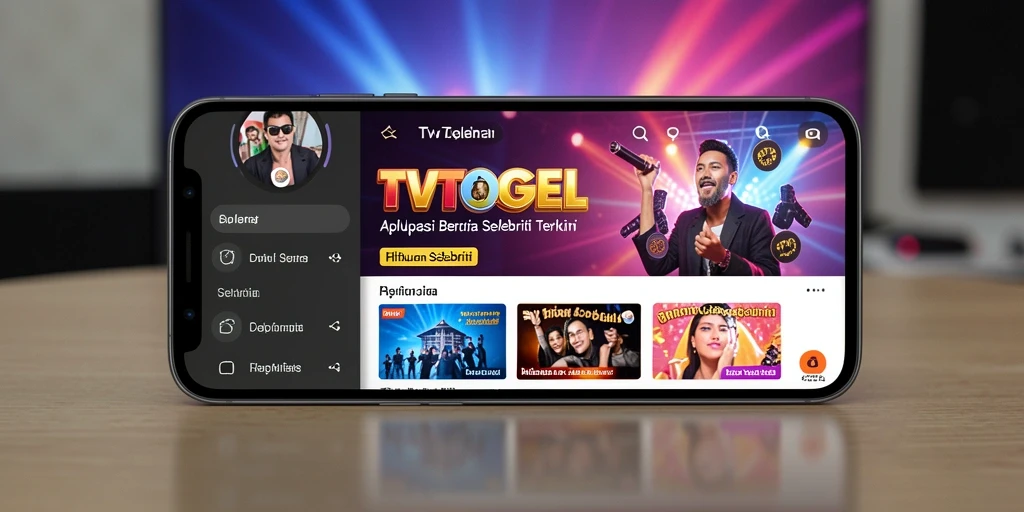 Antarmuka aplikasi TVTOGEL menampilkan berita selebriti terkini dan menarik.