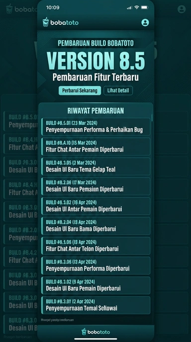 Riwayat Versi Aplikasi bobatoto untuk Pengguna Android